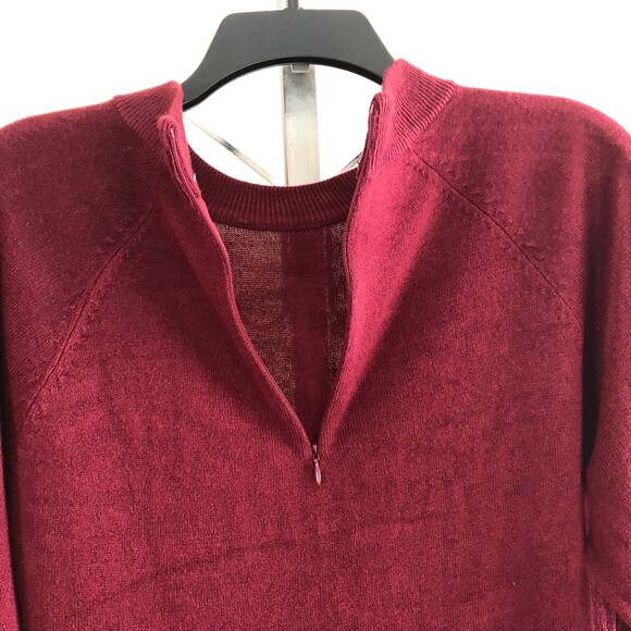 Karen Scott Crewneck Pullover Sweater Top Knit Merlot Red Size XL Long Sleeve - Picture 5 of 6